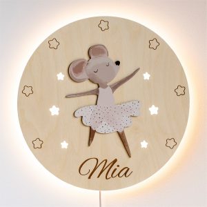 lampka nocna dla dziecka - Myszka baletnica zbliżenie